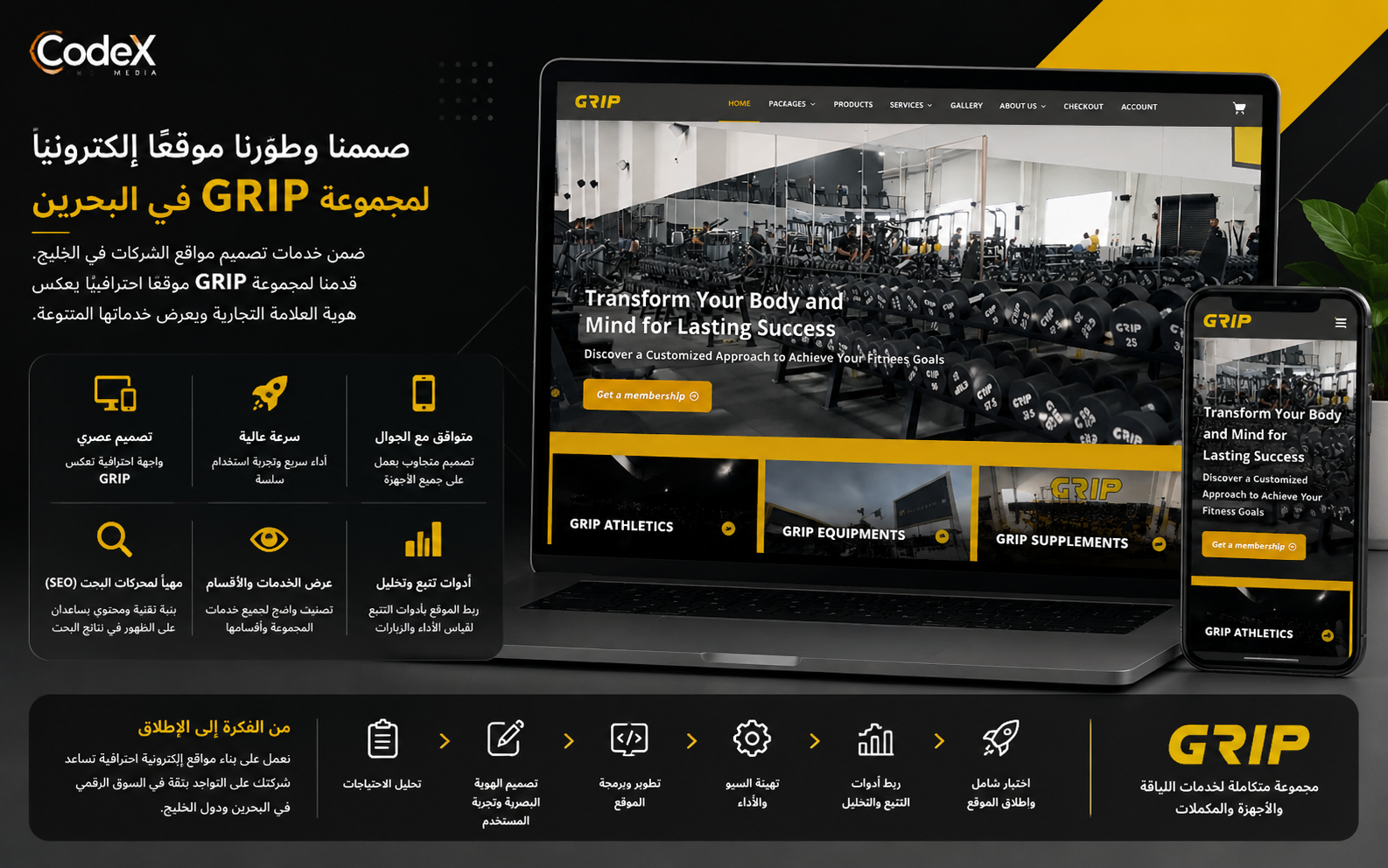 تطوير موقع مجموعة GRIP